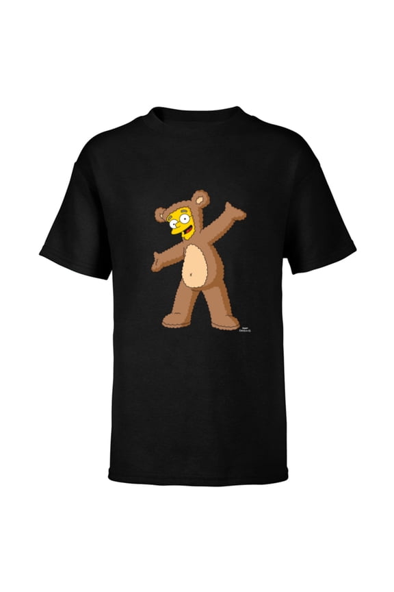 Smithers Bobo Bear Costume - Short Sleeve T-Shirt for Kids - Customized-Black