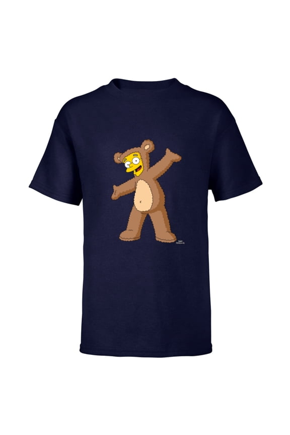 Smithers Bobo Bear Costume - Short Sleeve T-Shirt for Kids - Customized-Navy