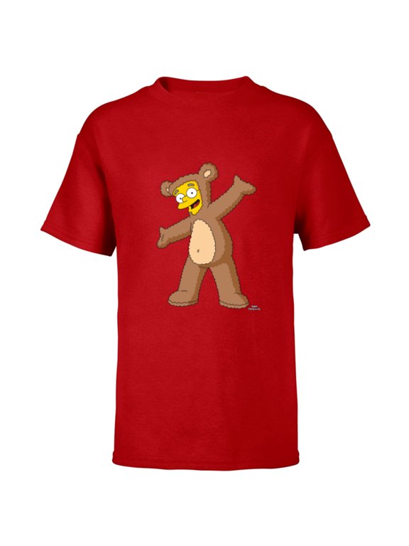 Smithers Bobo Bear Costume - Short Sleeve T-Shirt for Kids - Customized-Red