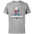 thumbnail image 1 of The Simpsons Soccer Bart Simpson Over the Top - Short Sleeve Cotton T-Shirt for Adults - Customized-Athletic Heather, 1 of 5