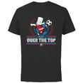thumbnail image 1 of The Simpsons Soccer Bart Simpson Over the Top - Short Sleeve Cotton T-Shirt for Adults - Customized-Black, 1 of 5