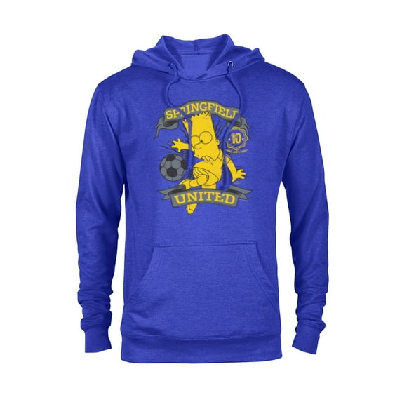 The Simpsons Soccer Bart Simpson Springfield United - Pullover Hoodie for Adults - Customized-Royal