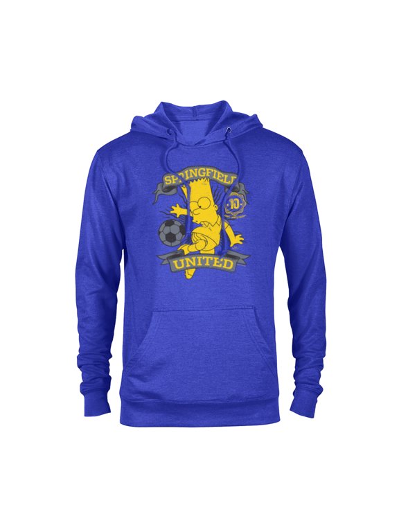 Soccer Bart Simpson Springfield United - Pullover Hoodie for Adults - Customized-Royal