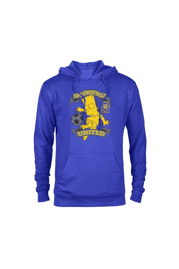 Soccer Bart Simpson Springfield United - Pullover Hoodie for Adults - Customized-Royal