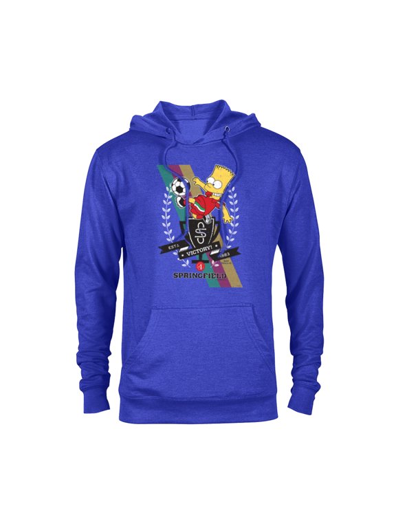 Soccer Bart Simpson Springfield Victory - Pullover Hoodie for Adults - Customized-Royal
