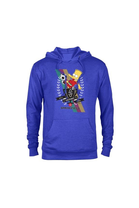 Soccer Bart Simpson Springfield Victory - Pullover Hoodie for Adults - Customized-Royal