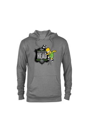 Soccer Bart Simpson Use Your Head - Pullover Hoodie for Adults - Customized-Athletic Heather