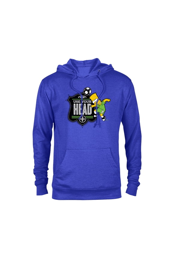 Soccer Bart Simpson Use Your Head - Pullover Hoodie for Adults - Customized-Royal
