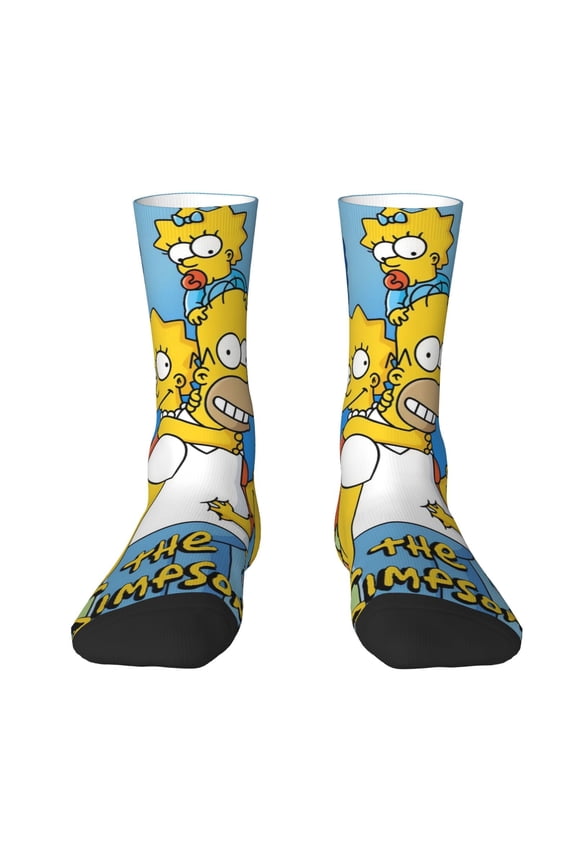 The Simpsons Socks Athletic Sport Colorful Novelty Graphic Crew Tube Socks Warm For Men WomenPerfect Gift