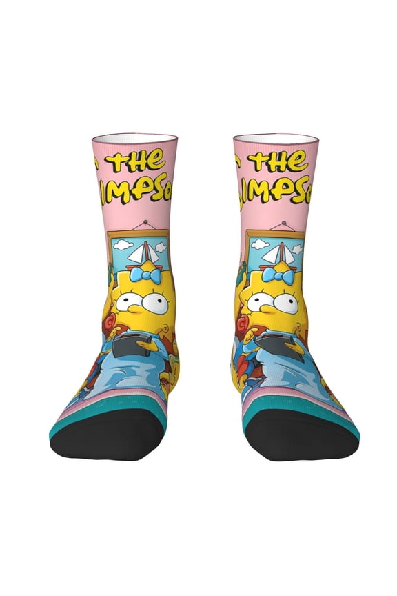 The Simpsons Socks Athletic Sport Colorful Novelty Graphic Crew Tube Socks Warm For Men WomenPerfect Gift