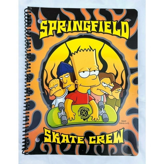The Simpsons Spiral Notebook Skate Crew