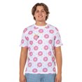 thumbnail image 1 of The Simpsons T-Shirt Men's Pink Doughnut Short Sleeve Top, 1 of 6