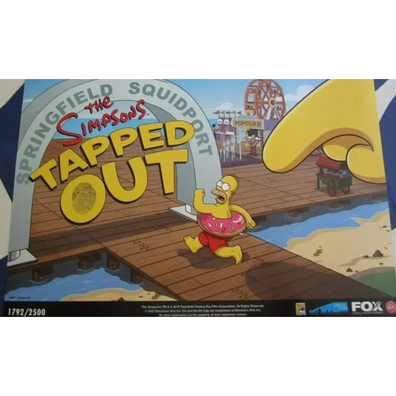 The Simpsons Tapped Out 2013 Comic-Con 11x17 promo poster #/2500