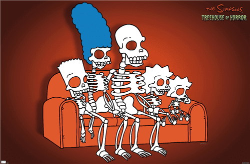 ミュージシャン Tall Tales B2 Poster (Skeleton) The Simpsons: Treehouse of Horror - Family Bones Wall Poster