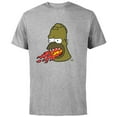 thumbnail image 1 of The Simpsons Treehouse of Horror Fire Breathing Homerzilla - Short Sleeve Cotton T-Shirt for Adults - Customized-Athletic Heather, 1 of 5