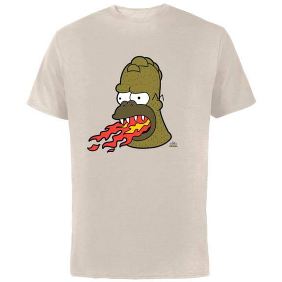 The Simpsons Treehouse of Horror Fire Breathing Homerzilla - Short Sleeve Cotton T-Shirt for Adults - Customized-Putty