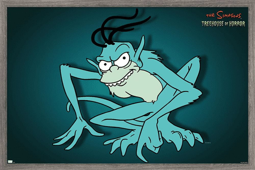 The Simpsons: Treehouse of Horror - Gremlin Wall Poster, 14.725" x 22.375", Framed