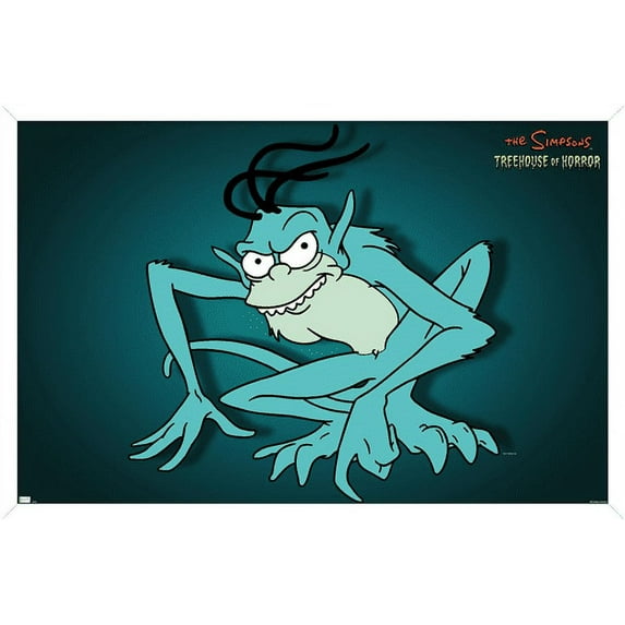 The Simpsons: Treehouse of Horror - Gremlin Wall Poster, 14.725" x 22.375", Framed