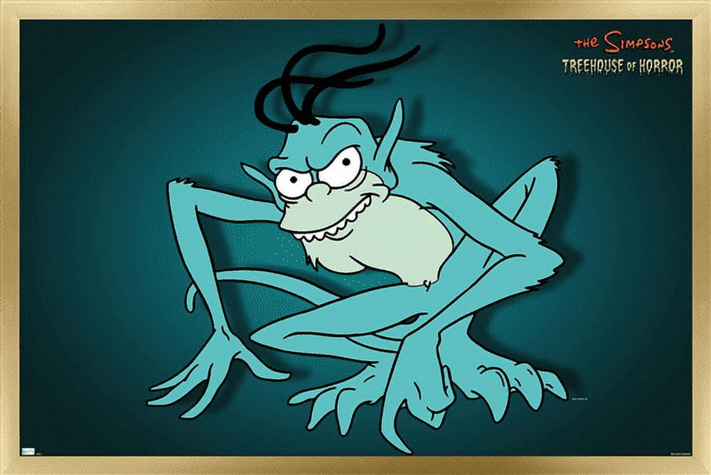 The Simpsons: Treehouse of Horror - Gremlin Wall Poster, 14.725" x 22.375", Framed