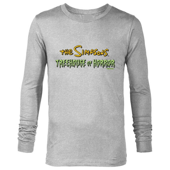 The Simpsons Treehouse of Horror Halloween Logo - Long Sleeve T-Shirt for Men - Customized-Athletic Heather
