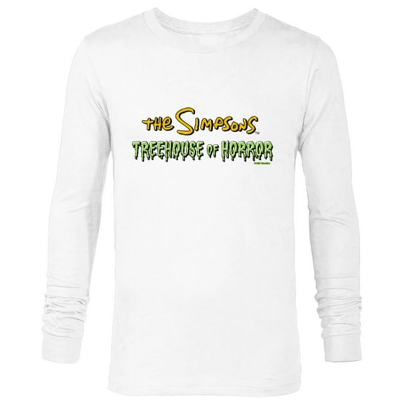 The Simpsons Treehouse of Horror Halloween Logo - Long Sleeve T-Shirt for Men - Customized-White