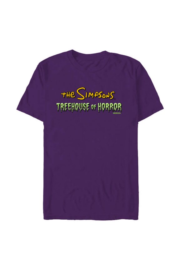 Treehouse of Horror Halloween Logo - Short Sleeve Blended T-Shirt for Adults - Customized-Purple