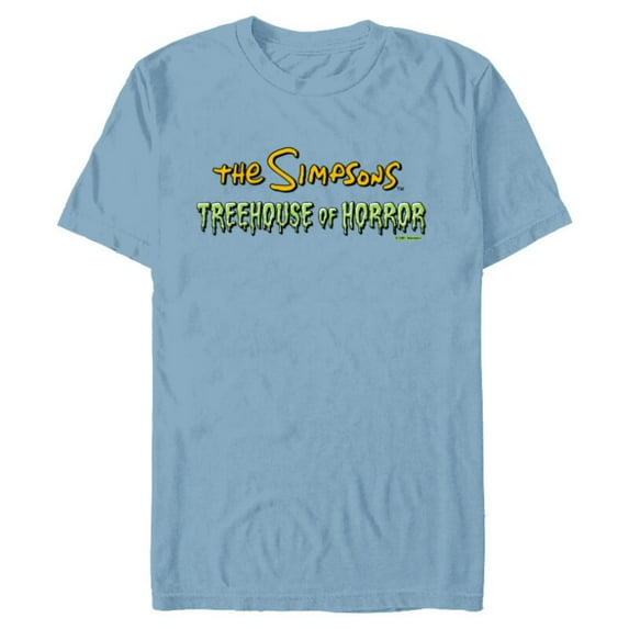 The Simpsons Treehouse of Horror Halloween Logo - Short Sleeve Blended T-Shirt for Adults - Customized-Ocean Blue