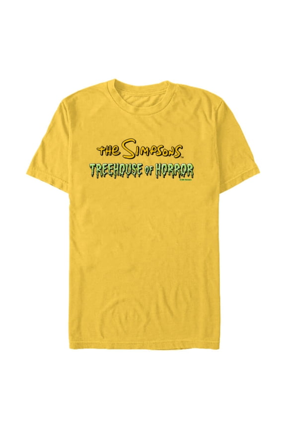 Treehouse of Horror Halloween Logo - Short Sleeve Blended T-Shirt for Adults - Customized-Yellow