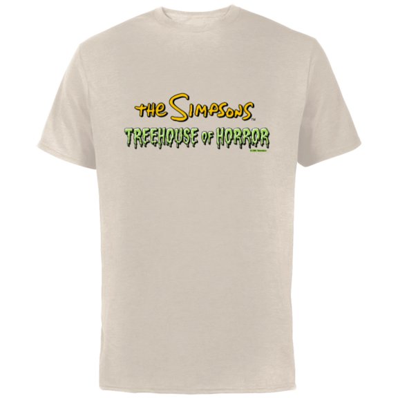 The Simpsons Treehouse of Horror Halloween Logo - Short Sleeve Cotton T-Shirt for Adults - Customized-Natural