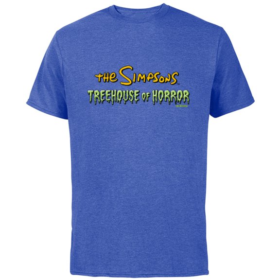 The Simpsons Treehouse of Horror Halloween Logo - Short Sleeve Cotton T-Shirt for Adults - Customized-Royal Heather