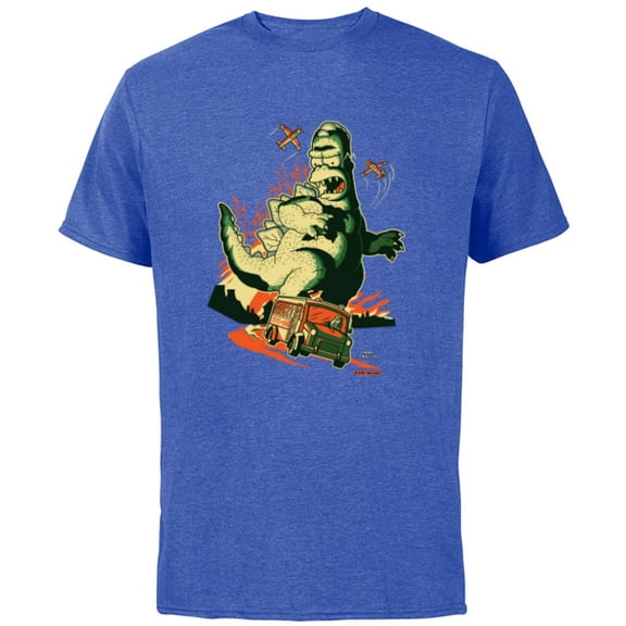The Simpsons Treehouse of Horror Homerzilla Terror - Short Sleeve Cotton T-Shirt for Adults - Customized-Royal Heather