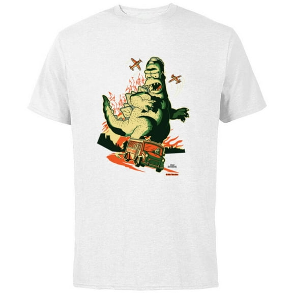 The Simpsons Treehouse of Horror Homerzilla Terror - Short Sleeve Cotton T-Shirt for Adults - Customized-White