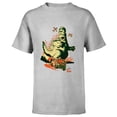 thumbnail image 1 of The Simpsons Treehouse of Horror Homerzilla Terror - Short Sleeve T-Shirt for Kids - Customized-Athletic Heather, 1 of 5
