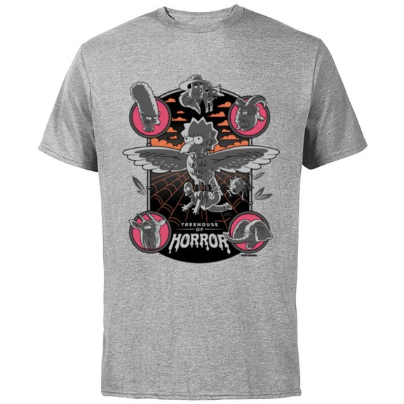 The Simpsons Treehouse of Horror Poster - Short Sleeve Cotton T-Shirt for Adults - Customized-Athletic Heather