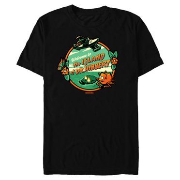 The Simpsons Welcome to the Island of Dr. Hibbert Halloween - Short Sleeve Blended T-Shirt for Adults - Customized-Black Snow Heather