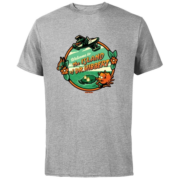 The Simpsons Welcome to the Island of Dr. Hibbert Halloween - Short Sleeve Cotton T-Shirt for Adults - Customized-Athletic Heather