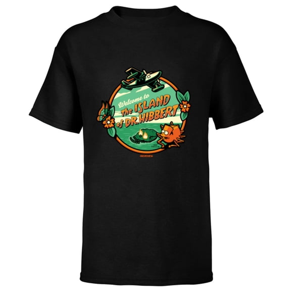 The Simpsons Welcome to the Island of Dr. Hibbert Halloween - Short Sleeve T-Shirt for Kids - Customized-Black