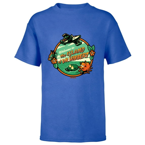 The Simpsons Welcome to the Island of Dr. Hibbert Halloween - Short Sleeve T-Shirt for Kids - Customized-Royal