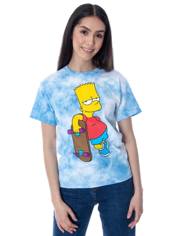 The Simpsons Juniors' Bart Simpson Tie-Dye Skimmer T-Shirt