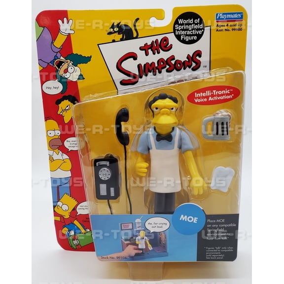 The Simpsons World of Springfield Moe Action Figure 2000 Playmates 99104