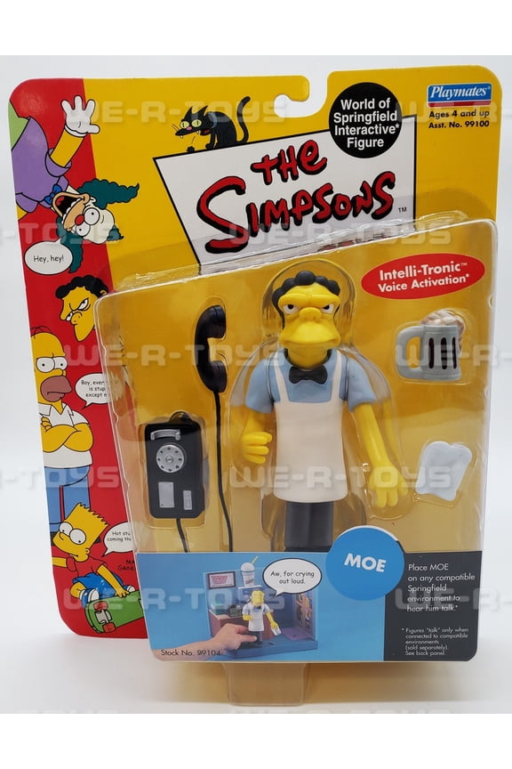 The Simpsons World of Springfield Moe Action Figure 2000 Playmates 99104
