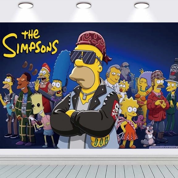 The Simpsons school Wall Decor Taspestry Poster Banner Backdrop Party Supplies