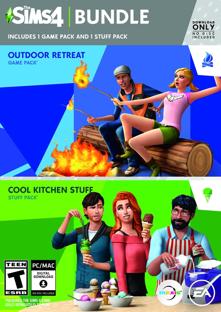 ELECTRONIC ARTS The Sims 4 Bundle Pack: Outdoor Retreat & Cool Kitchen Stuff Pack (PC)