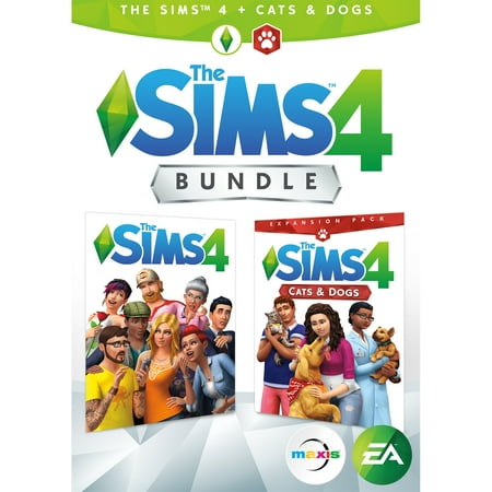 The Sims 4 Plus Cats & Dogs Bundle, Electronic Arts, PC (Digital Download)