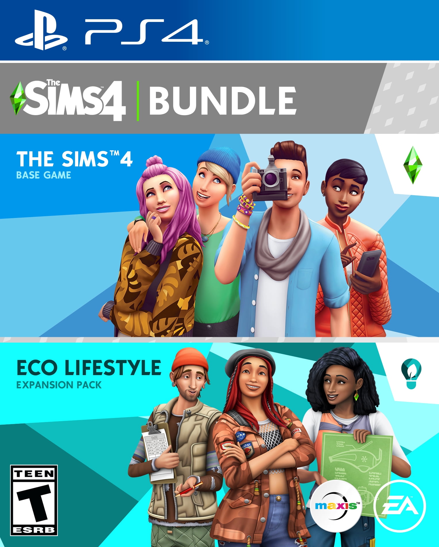 The Sims 4 Plus Eco Lifestyle Expansion Pack, Electronic Arts, PlayStation 4, [Physical], 014633744330