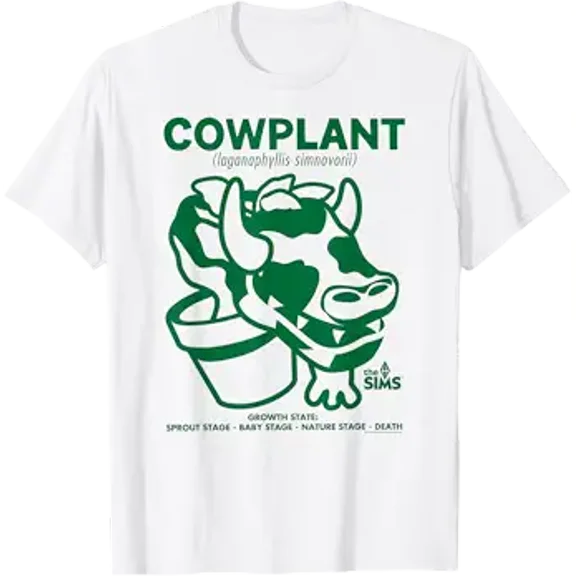 The Sims Cowplant Field Guide Funny Gardening Video Game T-Shirt, Vintage Birthday Gift