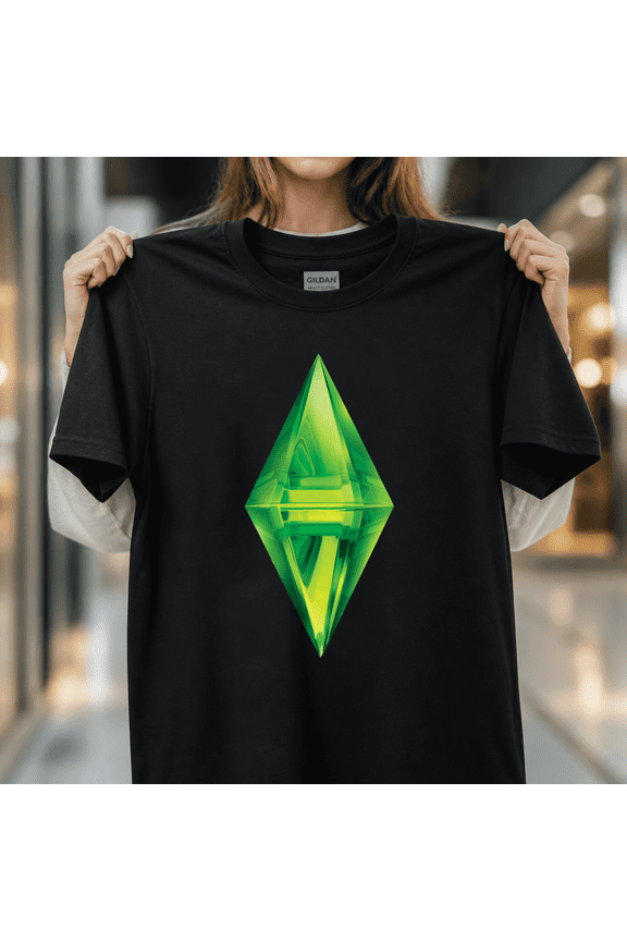 The Sims Plumbob Green Diamond Icon Life Simulation Video Game Unisex T-Shirt V15394, S - 5XL