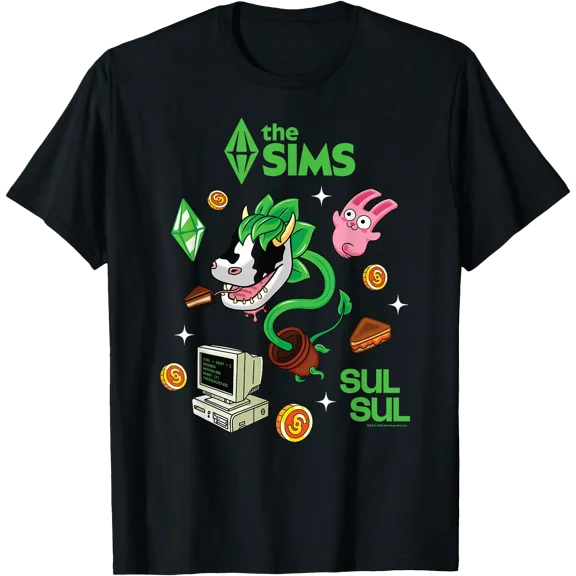 The Sims Sul Sul Cowplant Plumbob Classic Icons Video Game T-Shirt