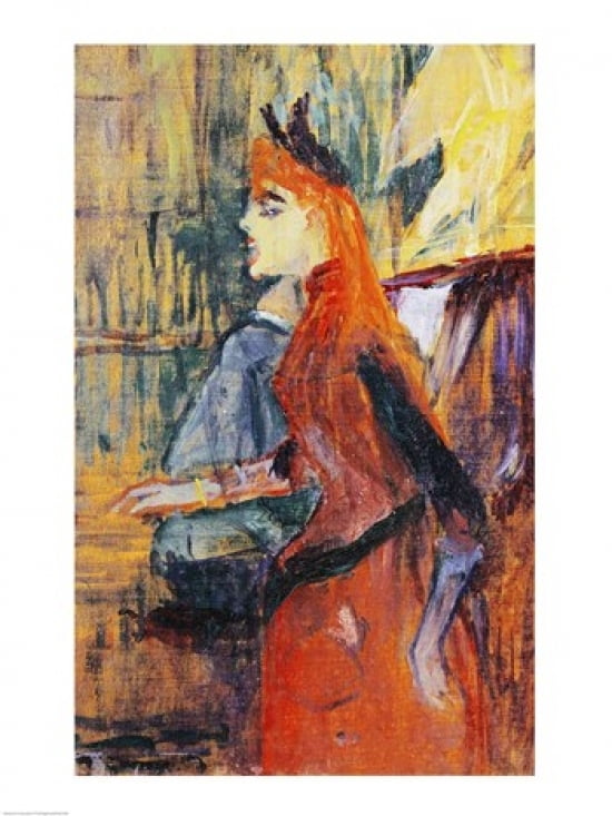 The Singing Lesson 1882 Canvas Art - Henri de Toulouse-Lautrec (24 x 36)
