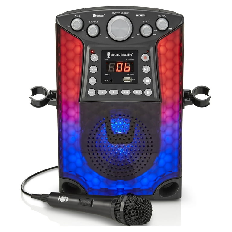 The Singing Machine Bluetooth CD+G Karaoke Sound System with LED